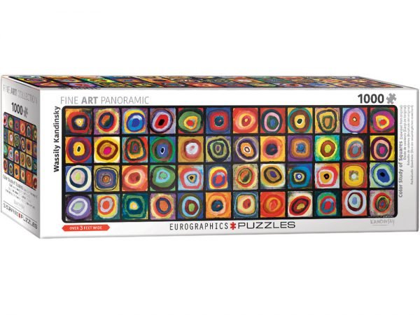 Kandinsky - Colour Study of Squares 1000 Piece Panoramic Jigsaw Puzzle - Eurographics