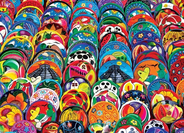 Mexican Ceramic Plates 1000 Piece Jigsaw Puzzle - Eurographics