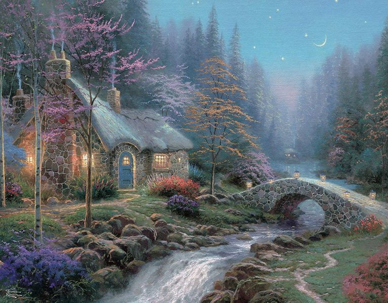 Thomas Kinkade 4 X 500 Piece Ceaco Jigsaw Puzzle Multi Pack