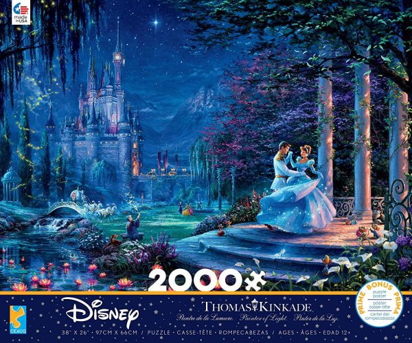 Thomas Kinkade - Cinderella Dancing in the Starlight 2000 Piece Jigsaw Puzzle - Ceaco