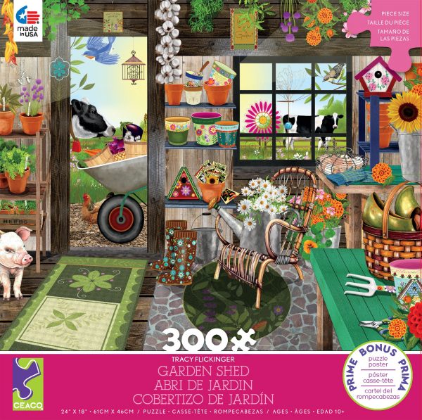 Tracy Flickinger - Garden Shed 300 Piece Jigsaw Puzzle - Ceaco