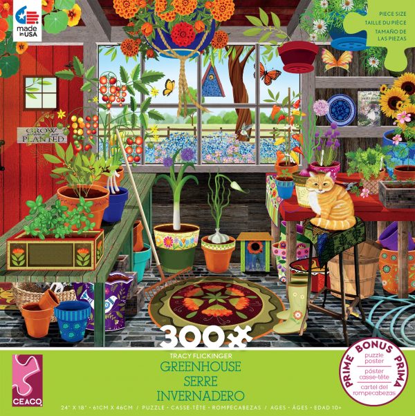 Tracy Flickinger - Greenhouse 300 Piece Jigsaw Puzzle - Ceaco