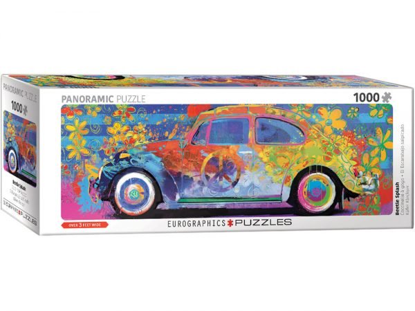 VW Beetle Splash Panoramic 1000 Piece Jigsaw Puzzle - Eurographics