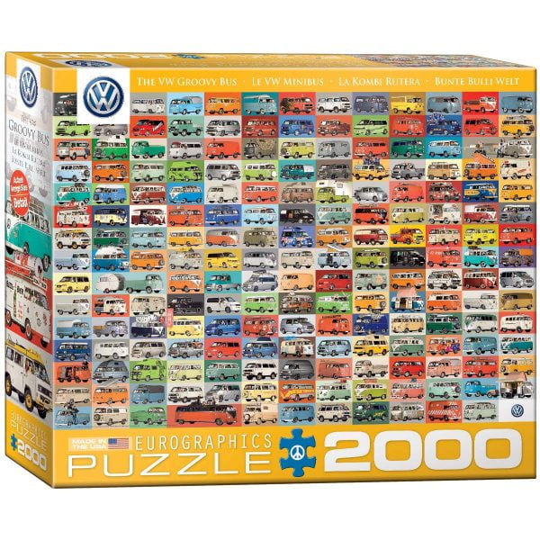 VW Groovy Bus 2000 Piece Jigsaw Puzzle - Eurographics