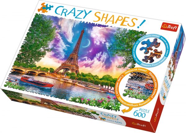 Crazy Shapes - Sky over Paris 600 Piece Jigsaw Puzzle - Trefl
