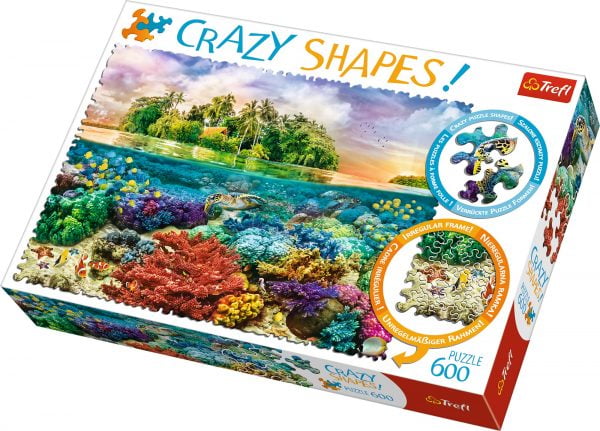 Crazy shapes - Tropical Island 600 Piece Jigsaw Puzzle - Trefl