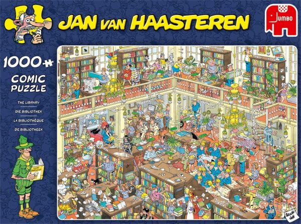 Jan Van Haasteren - The Library 1000 Piece Jigsaw Puzzle - Jumbo