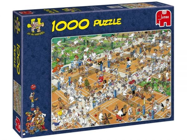 Jan Van Haasteren - The Tennis Court 1000 Piece Jigsaw Puzzle - Jumbo