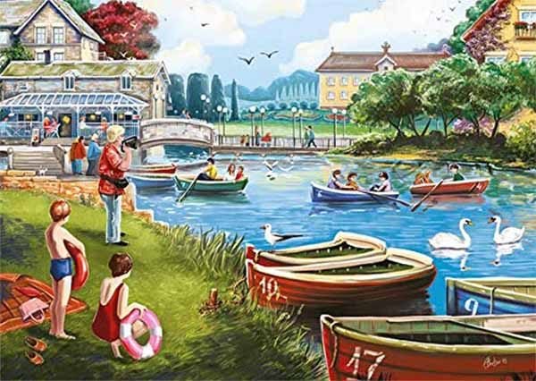 The Boating Lake 1000 Piece Jigsaw Puzzle - Falcon de Luxe