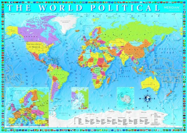 The World Political Map 2000 Piece Jigsaw Puzle - Trefl