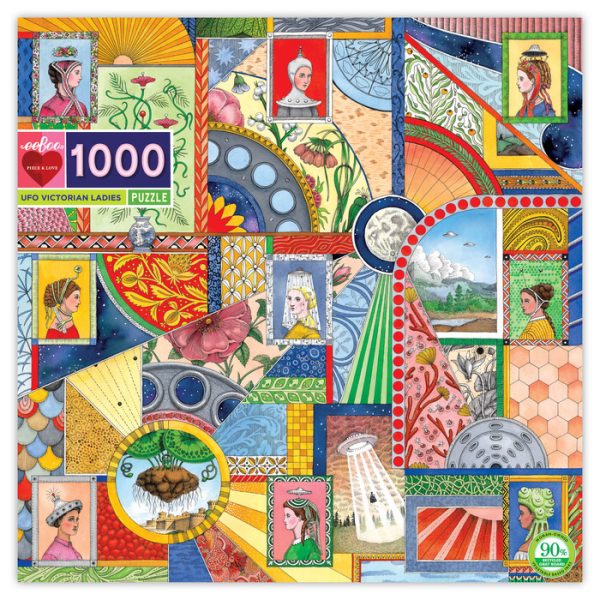 UFO Victorian Ladies 1000 Piece Jigsaw Puzzle - eeBoo