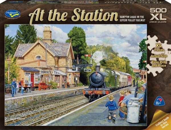 At the Station - Hampton Loade on the Severn Valley Railway 500 XL Piece Jigsaw Puzzle - Holdson