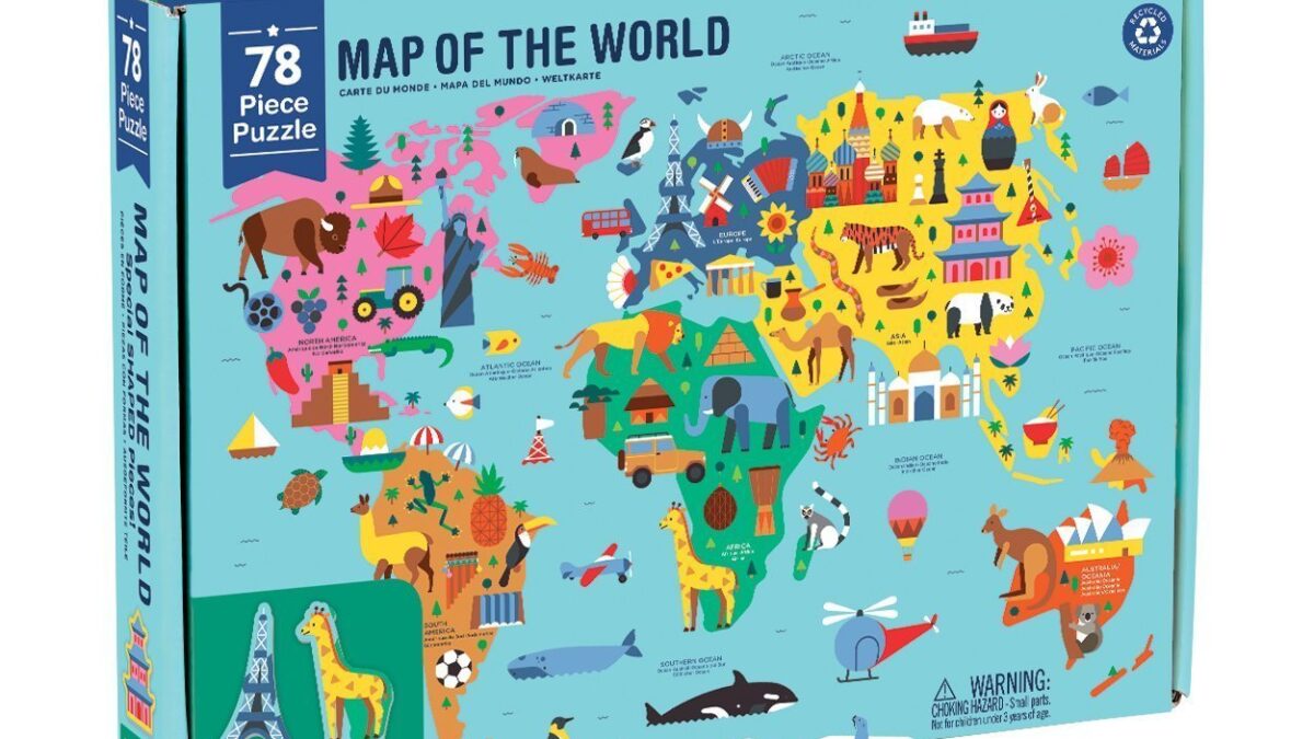 Mudpuppy Map of The World Puzzle