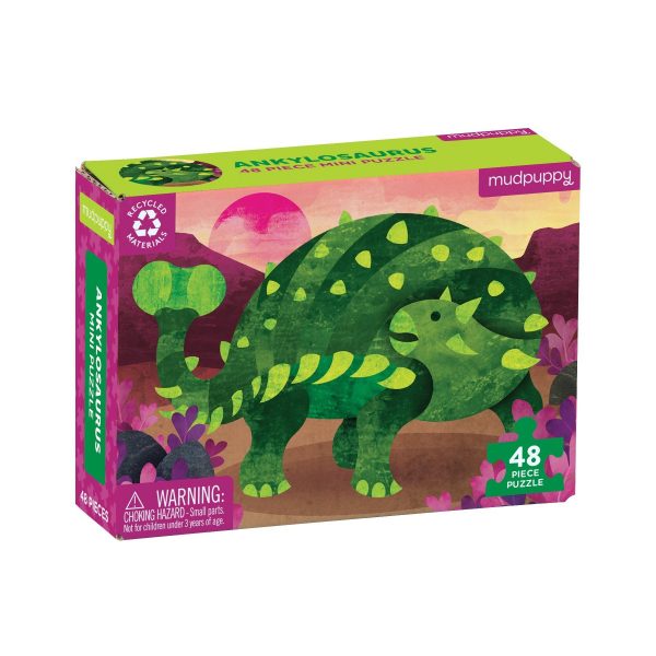 Mini Puzzle - Ankylosaurus 48 Piece - Mudpuppy