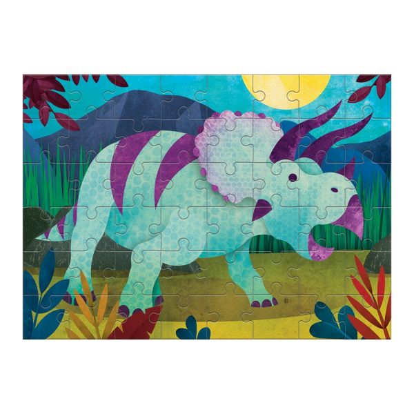 Mini Puzzle - Triceratops 48 Piece Puzzle - Mudpuppy