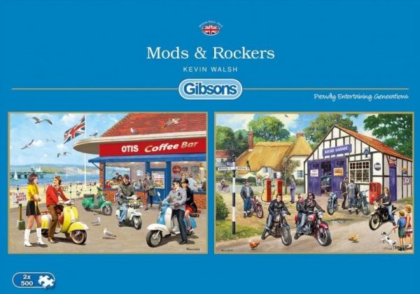 Mods & Rockers 2 x 500 Piece Jigsaw Puzzles - Gibsons