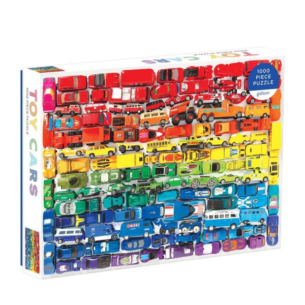 Rainbow Toy Cars 1000 Piece Jigsaw Puzzle - Galison