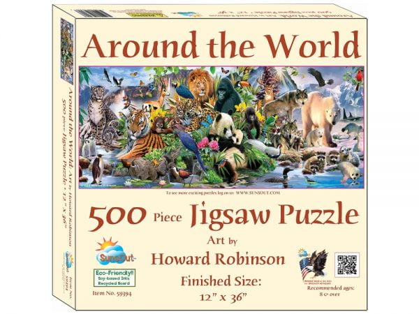 Around the World 500 Piece Jigsaw Puzzle - Sunsout
