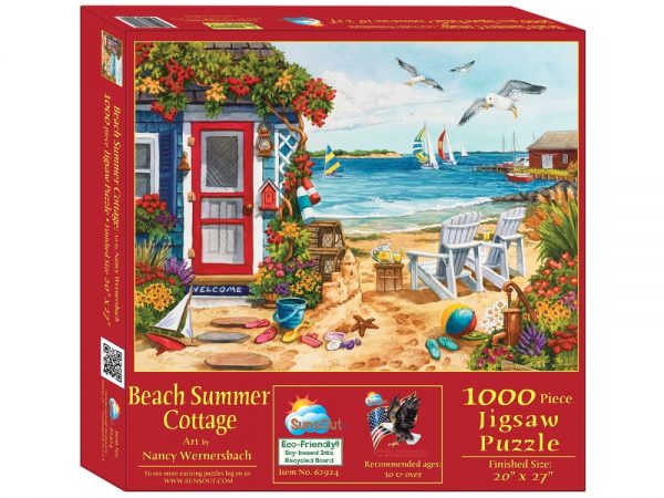 Beach Summer Cottage 1000 Piece Jigsaw Puzzle - Sunsout