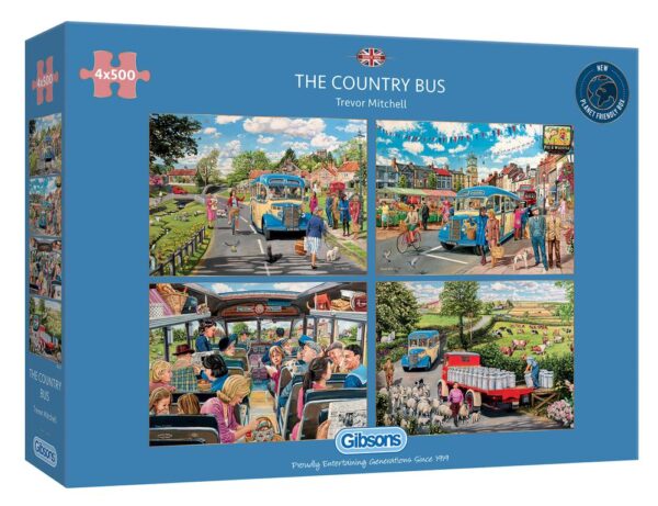 The Country Buss 4 x 500 Piece Puzzle - Gibsons