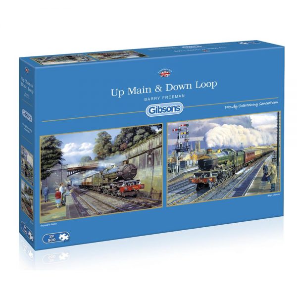 Up Main & Down Loop 2 x 500 Piece Jigsaw Puzzles - Gibsons