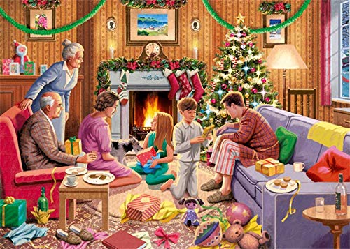 Family Time at Christmas 4 x 1000 Piece Puzzle - Falcon de luxe