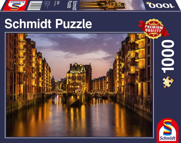 Hamburg Night 1000 Piece Jigsaw Puzzle - Schmidt