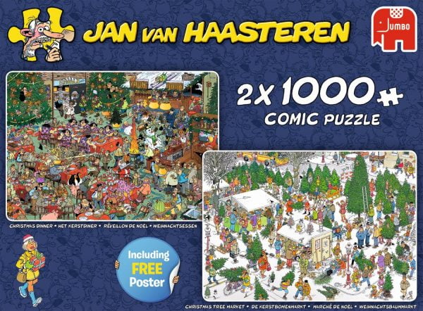 JVH Christmas Gifts 2 x 1000 Piece Jigsaw Puzzle - Jumbo