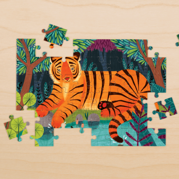 Mini Puzzle - Bengal Tiger 48 Piece - Mudpuppy