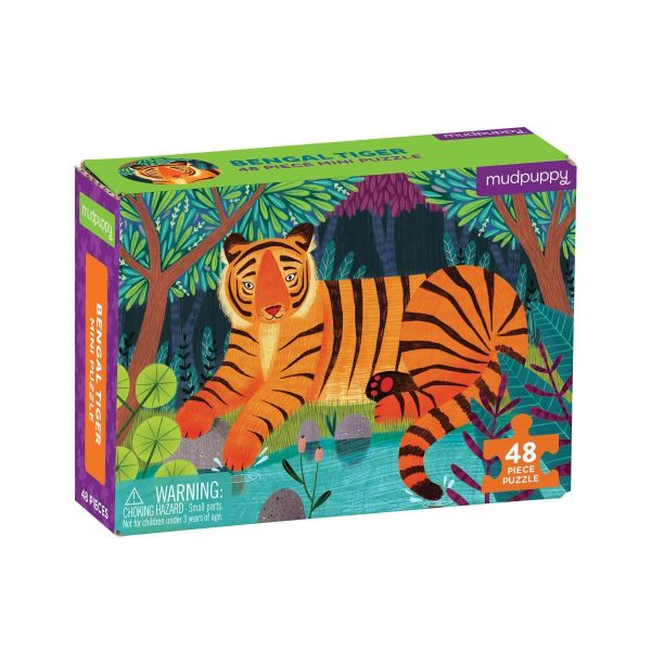 Mini Puzzle - Bengal Tiger 48 Piece - Mudpuppy