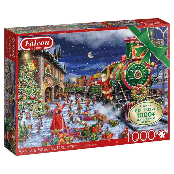 Santa's Special Delivery 2 x1000 Piece Puzzles - Falcon de luxe