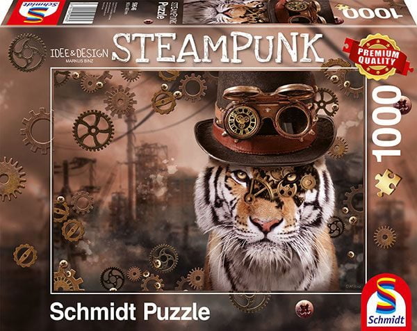 Steampunk Tiger 1000 Piece Jigsaw Puzzle - Schmidt