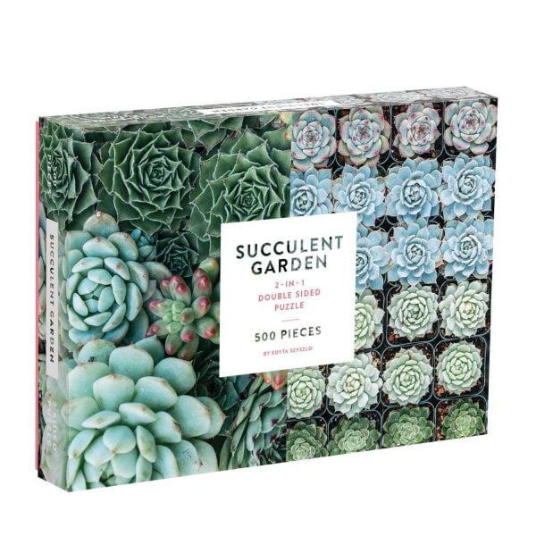 Succulent Garden 500 Piece Double Sided Jigsaw Puzzle - Galison
