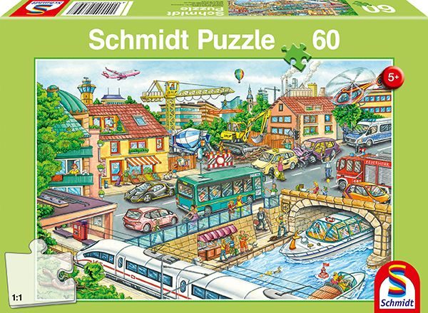 Vehicles & Traffic 60 Piece Jigsaw Puzzle - Schmidt