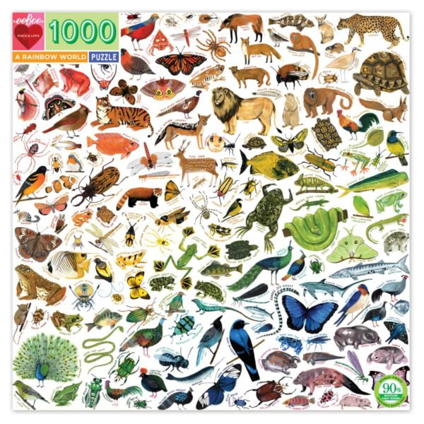A Rainbow World 1000 Piece Jigsaw Puzzle - Eeboo