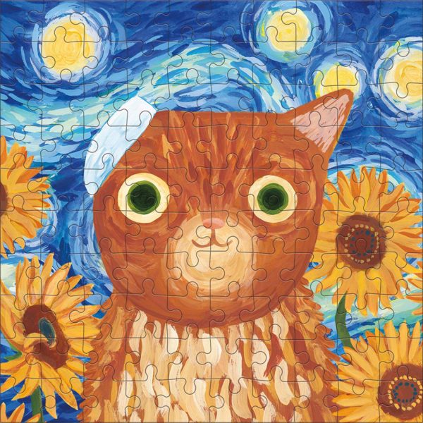 Artsy Cats - Vincat Van Gogh 100 Piece Puzzle Mudpuppy