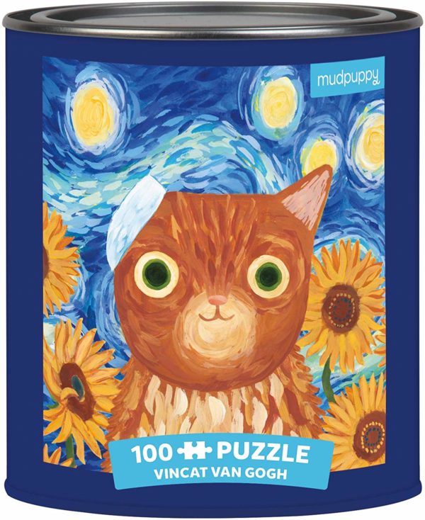 Artsy Cats - Vincat Van Gogh 100 Piece Puzzle - Mudpuppy