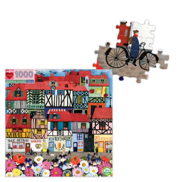 Whimsical Village 1000 Piece Jigsaw Puzzle - Eeboo