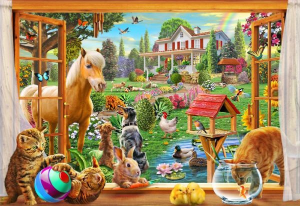 Gallery 6 - Animals in the garden 300 XL Piece Puzzle - Holdson