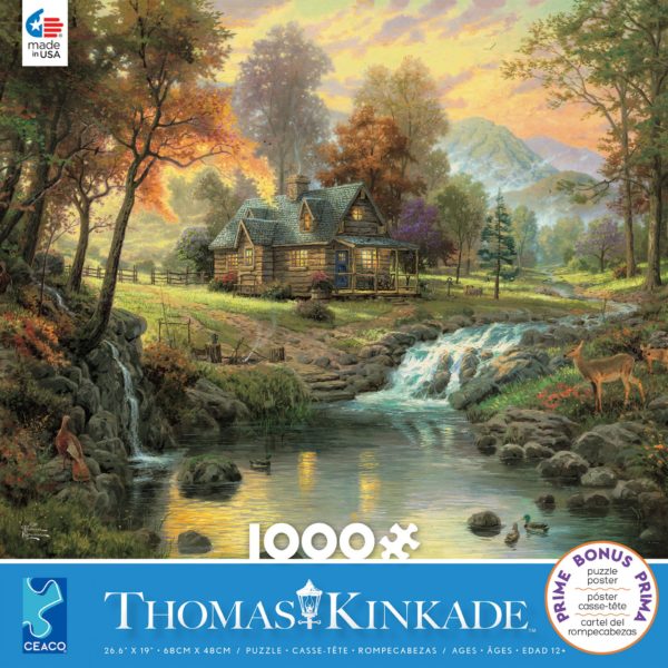 Thomas Kinkade - Mountain Retreat 1000 Piece Puzzle - Ceaco