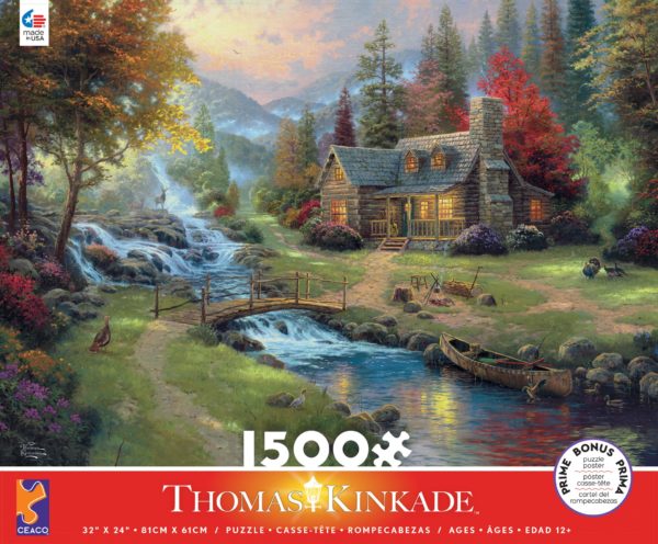 Thomas Kinkade - Mountain Paradise 1500 Piece Puzzle - Ceaco