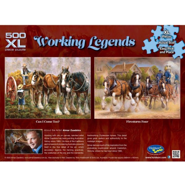 Working legends - Can I come Too 500 XL Piece Puzzle - Holdson