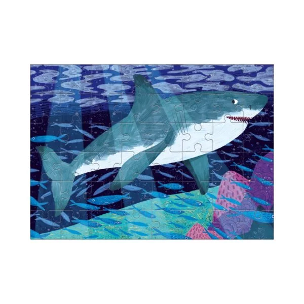 Mini Puzzle - Great White Shark 48 Piece - Mudpuppy