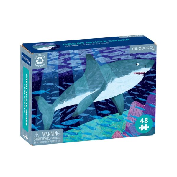 Mini Puzzle - Great White Shark 48 Piece - Mudpuppy