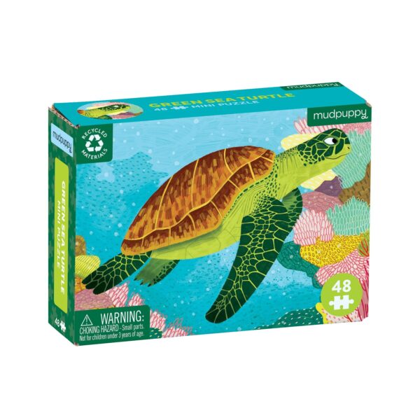 Mini Puzzle - Green Sea Turtle 48 Piece Puzzle - Mudpuppy