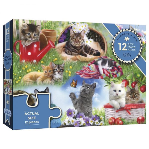 Piecing Together - Cats 12 EXTRA Large Piece Puzzle - Gibsons