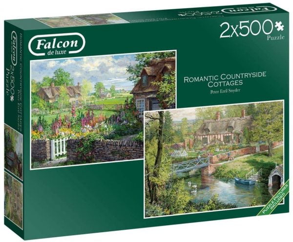 Romantic Countryside Cottages 2 x 500 Piece Puzzle - Falcon de luxe