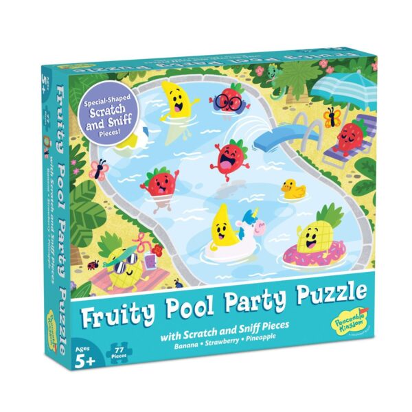 Scratch and Sniff Fruity Pool Party Puzzle - Peaceable Kingdom
