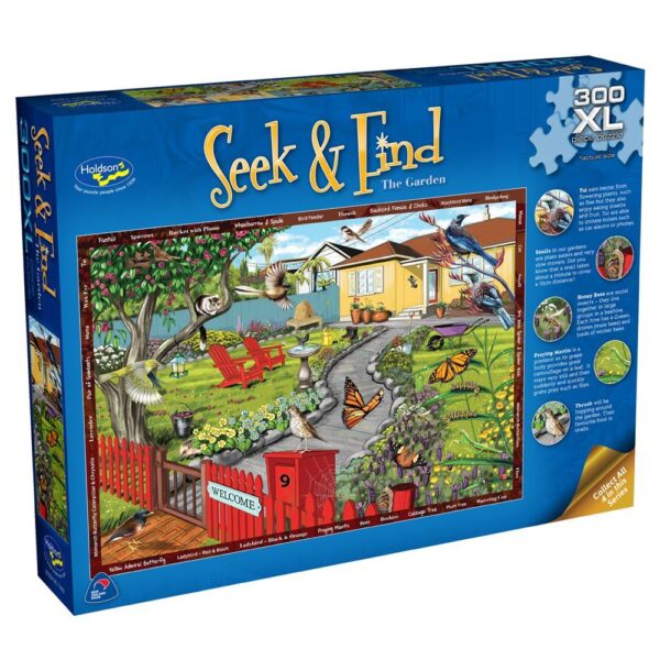 Seek & Find - The Garden 300 Extra Large Piece Puzzle - Holdson