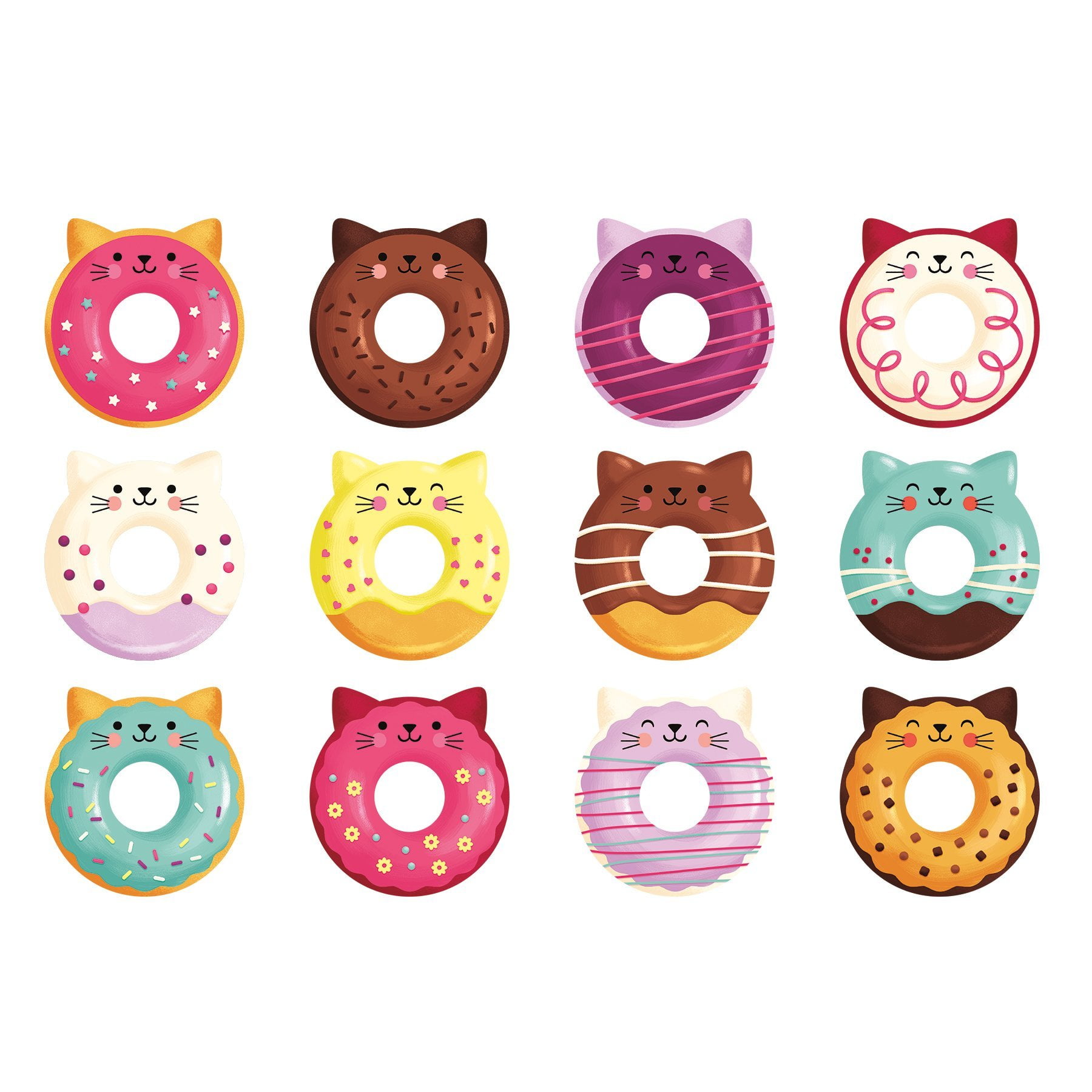 donut cat memory foam plush